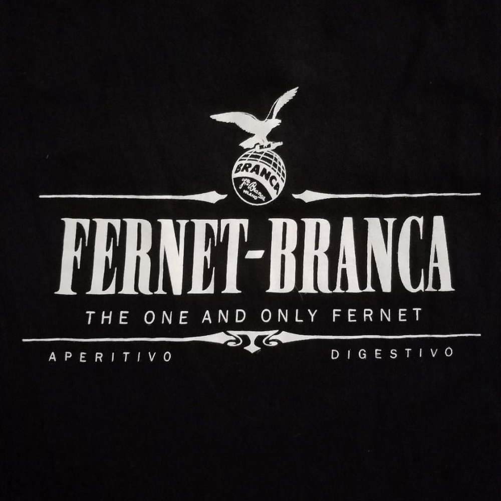FERNET BRANCA Shirt SPIRITS Italy LIQUOR Aperitivo Digestivo FERNET-BRANCA